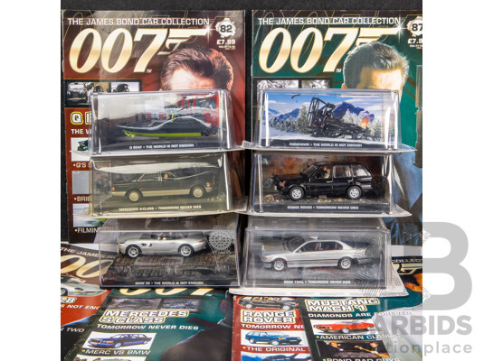 Collection of Six Boxed James Bond 'Tomorrow Never Dies' and 'The World is Not Enough' Model Cars (6)