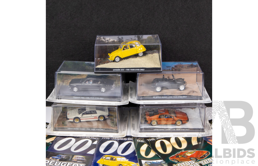 Collection of Five Boxed James Bond 'For Your Eyes Only' Model Cars (5)