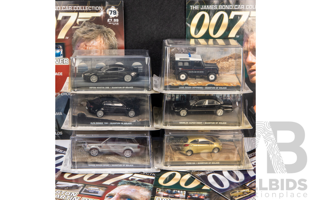 Collection of Six Boxed James Bond 'Quantum of Solace' Model Cars (6)
