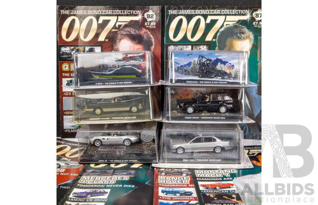 Collection of Six Boxed James Bond 'Tomorrow Never Dies' and 'The World is Not Enough' Model Cars (6)
