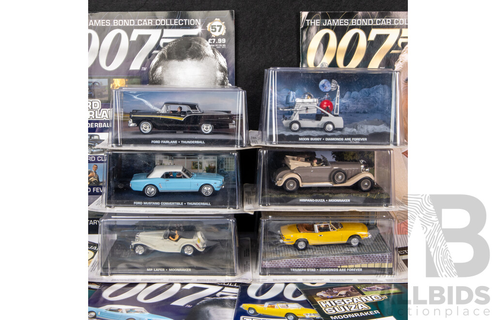 Collection of Six Boxed James Bond 'Thunderball', 'Moonraker' and 'Diamonds Are Forever' Model Cars (6)
