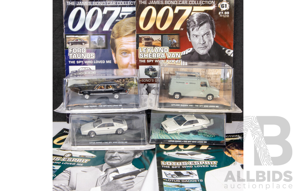 Collection of Four Boxed James Bond 'The Spy Who Loved Me' Model Cars (4)