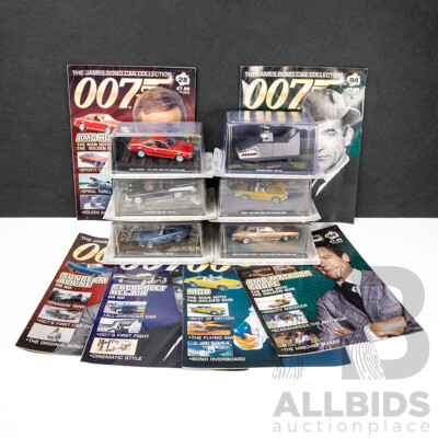 Collection of Six Boxed James Bond 'The Man with the Golden Gun' and  'Dr No'  Model Cars (6)