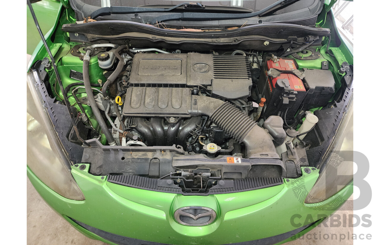 11/2010 Mazda Mazda2 NEO DE MY10 5d Hatchback Green 1.5L