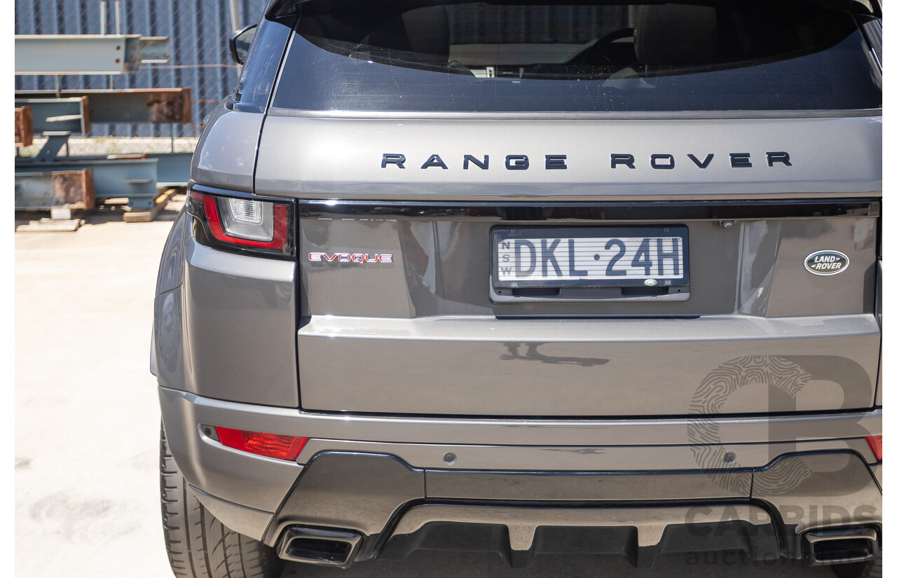 8/2016 Range Rover Evoque TD4 180 HSE Dynamic (AWD) LV MY17 5D Wagon Waitomo Grey Turbo Diesel 2.0L