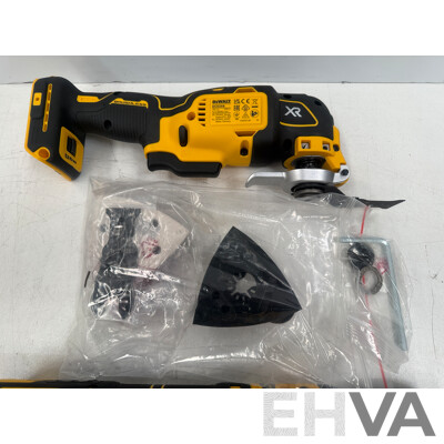 Kit of DeWalt Tools Including  DCF512N-XJ 18V XR Brushless Ratchet 1/2 in +  DCS356N-XJ 18V XR Brushless Oscillating Multi-Tool +  DCB115-XE XR Multi Voltage 4A Charger