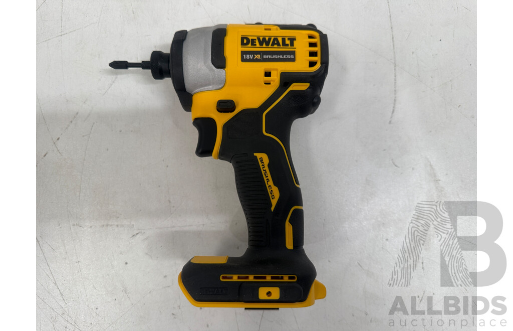 Kit of DeWalt Power Tools Including DCF709: 18V XR Brushless Hammer Drill Driver + DCF809: 18V XR Brushless Impact Driver + DCF922: 18V XR Brushless 1/2
