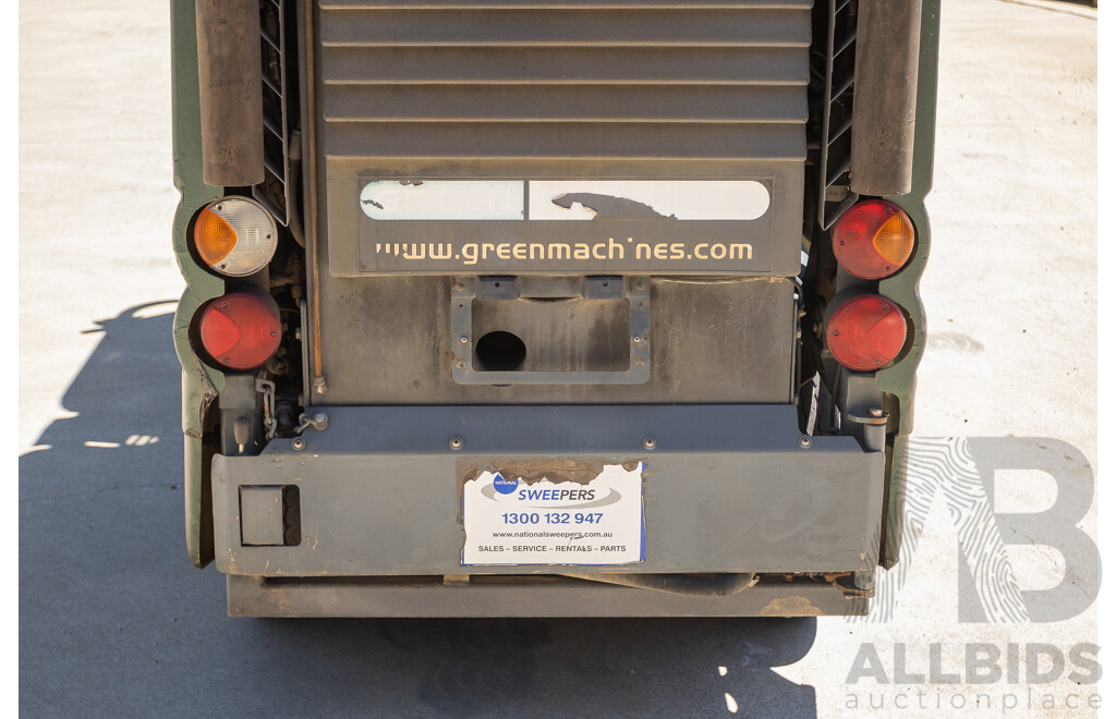 Circa 2009 Green Machine 636HS Air Sweeper (Enclosed A/C Cab)