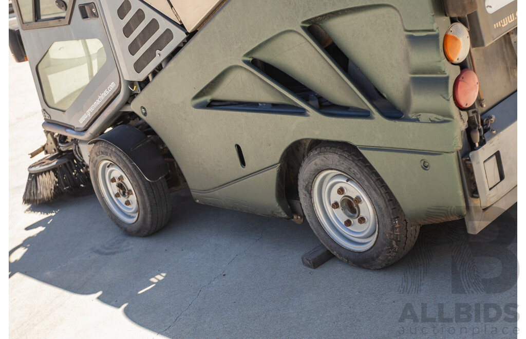 Circa 2009 Green Machine 636HS Air Sweeper (Enclosed A/C Cab)