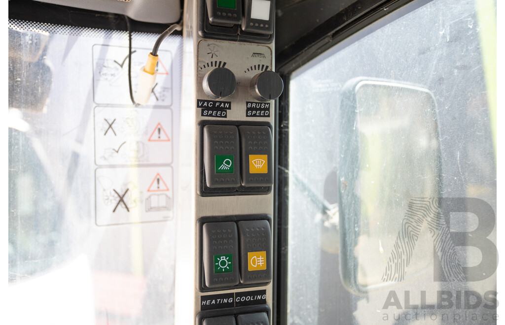 Circa 2009 Green Machine 636HS Air Sweeper (Enclosed A/C Cab)