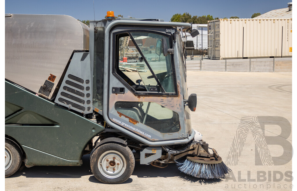 Circa 2009 Green Machine 636HS Air Sweeper (Enclosed A/C Cab)