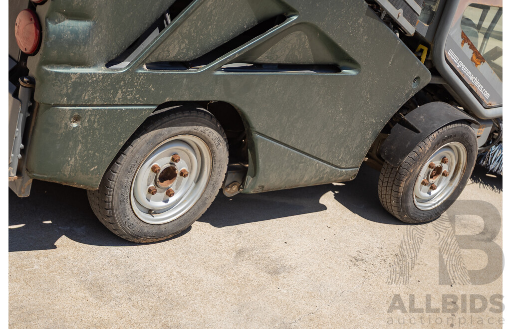Circa 2009 Green Machine 636HS Air Sweeper (Enclosed A/C Cab)