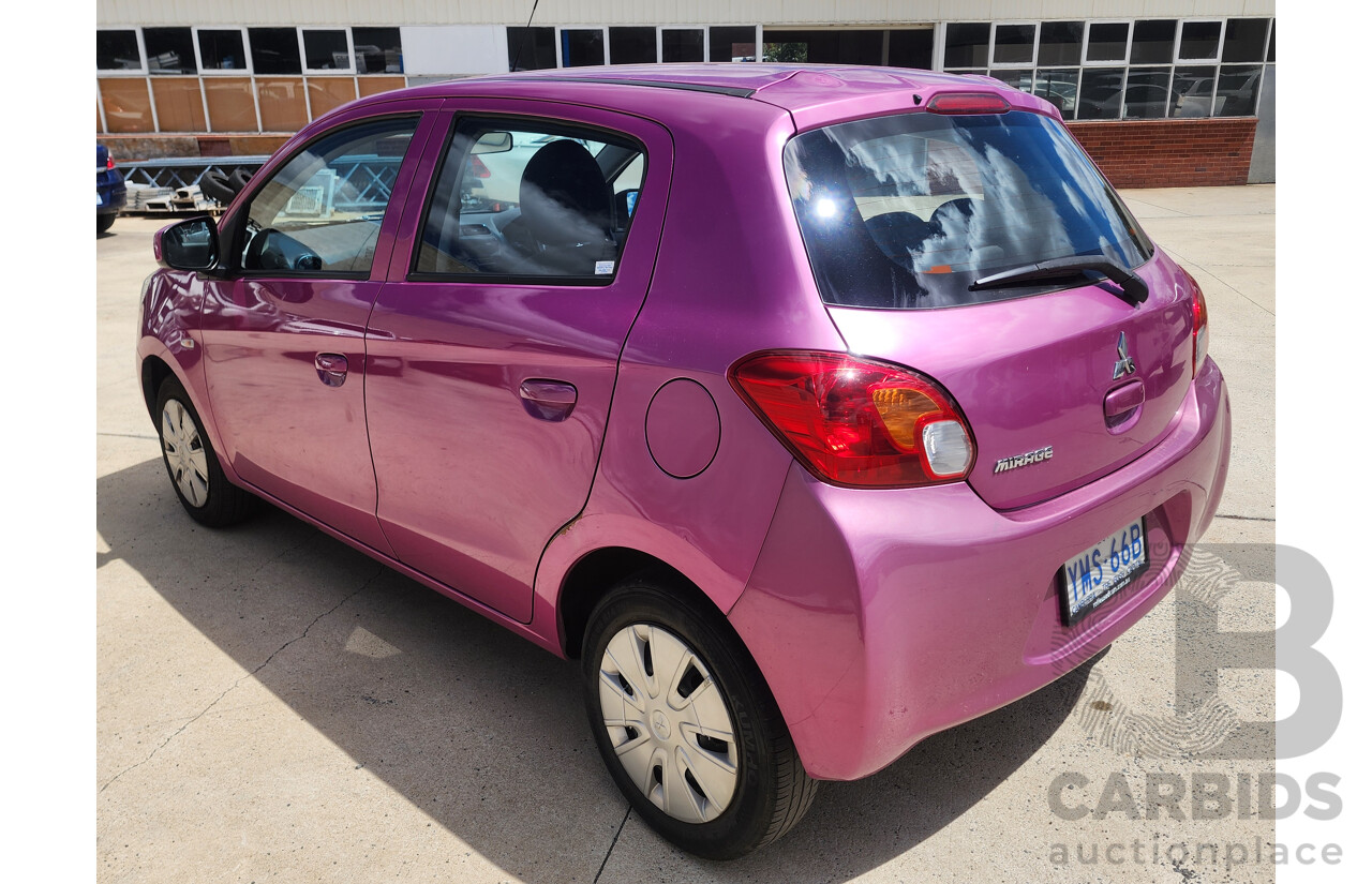 6/2014 Mitsubishi Mirage ES LA 5d Hatchback Pink 1.2L