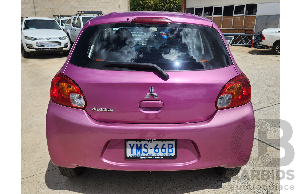 6/2014 Mitsubishi Mirage ES LA 5d Hatchback Pink 1.2L