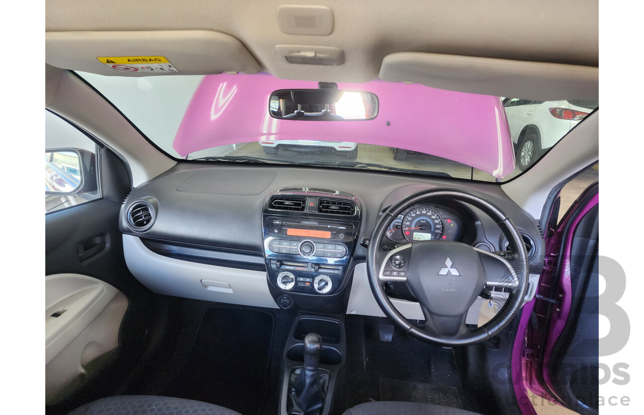 6/2014 Mitsubishi Mirage ES LA 5d Hatchback Pink 1.2L