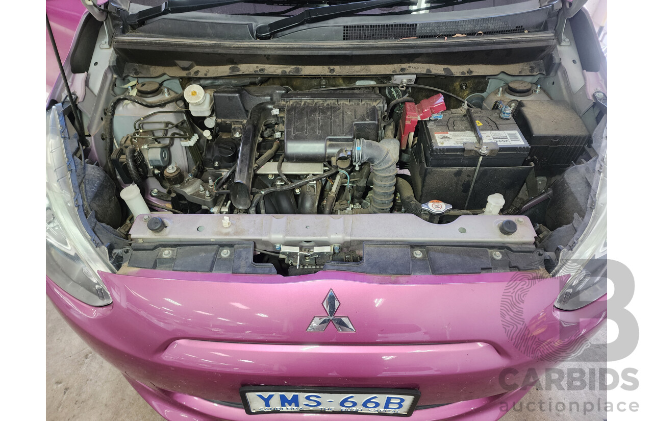 6/2014 Mitsubishi Mirage ES LA 5d Hatchback Pink 1.2L