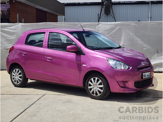 6/2014 Mitsubishi Mirage ES LA 5d Hatchback Pink 1.2L