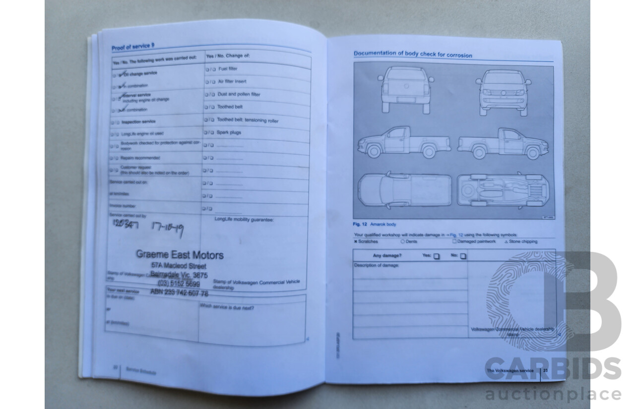 8/2013 Volkswagen Amarok Tdi400 Ultimate (4x4) 2H MY13 Dual Cab Utility Brown 2.0L