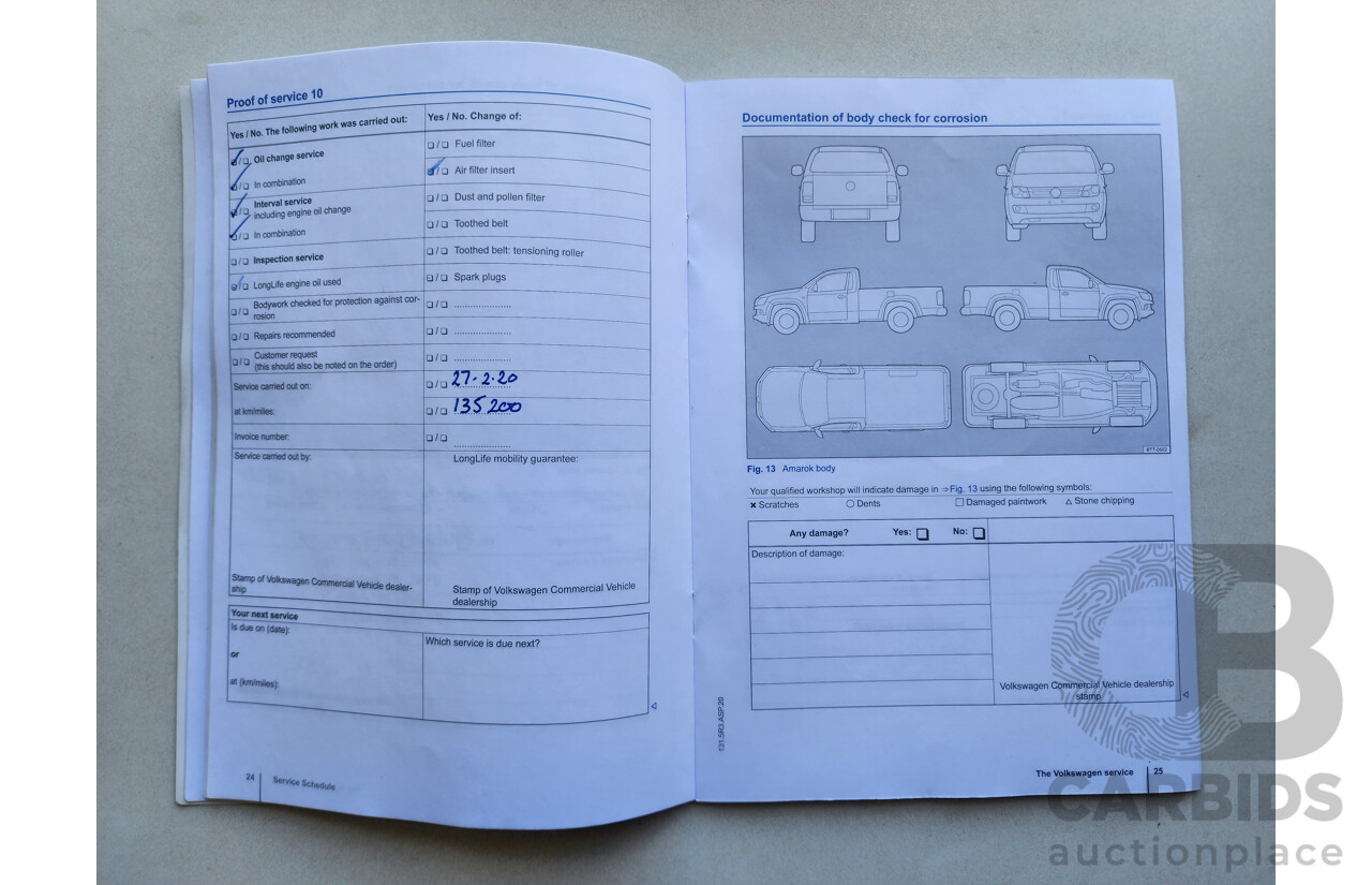 8/2013 Volkswagen Amarok Tdi400 Ultimate (4x4) 2H MY13 Dual Cab Utility Brown 2.0L