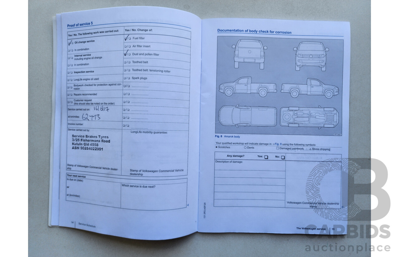8/2013 Volkswagen Amarok Tdi400 Ultimate (4x4) 2H MY13 Dual Cab Utility Brown 2.0L