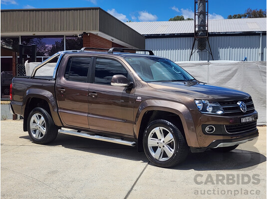 8/2013 Volkswagen Amarok Tdi400 Ultimate (4x4) 2H MY13 Dual Cab Utility Brown 2.0L