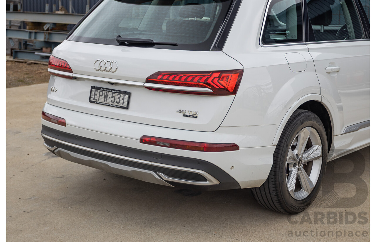 8/2021 Audi Q7 45 TDI Quattro MHEV (AWD) 4M MY22 4D Wagon Pure White Turbo Diesel 3.0L 7 seater - Mild Hybrid