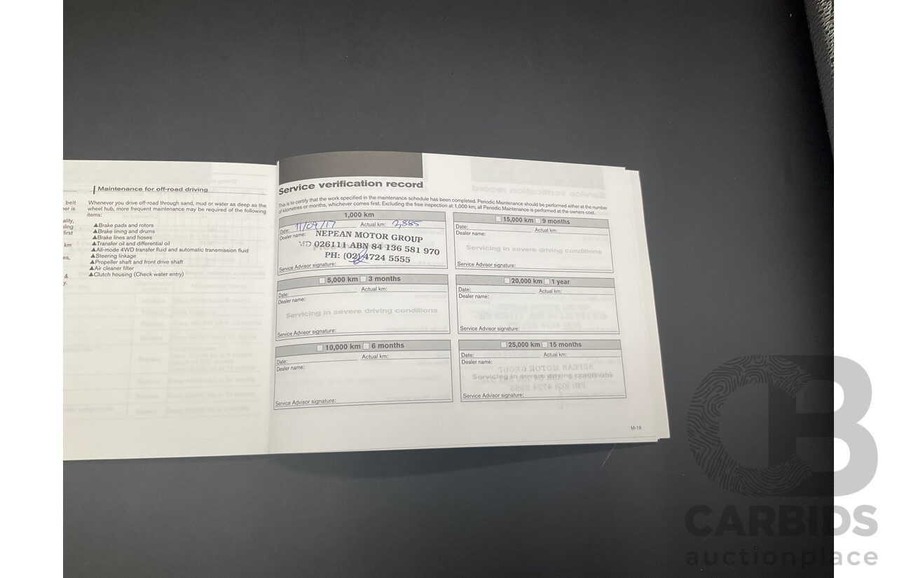 06/2017 Nissan Navara ST-X (4x4) D23 Series II Dual Cab Utility Cosmic Black Metallic Turbo Diesel 2.3L