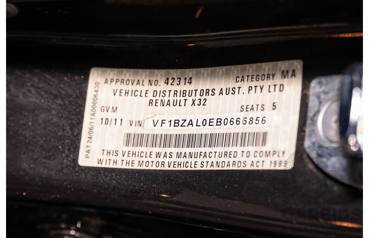 1/2011 Renault Megane Privilege 1.5dci X32 5d Hatchback Diamond Black Turbo Diesel 1.5L