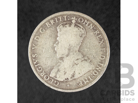 Australian 1914H KGV Silver Florin .925