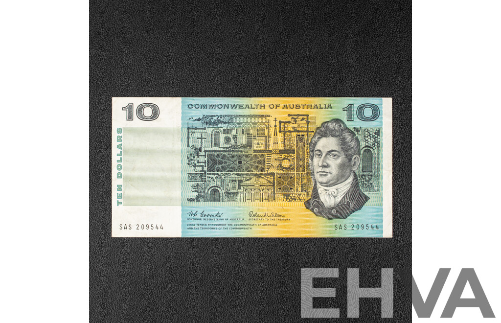 Australian 1966 Ten Dollar Note, Coombs/Wilson R301 SAS 209544