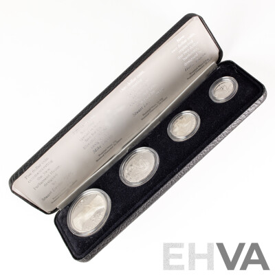 Australian RAM 1988 Four Silver Proof Coin Set, Masterpieces in Silver .925