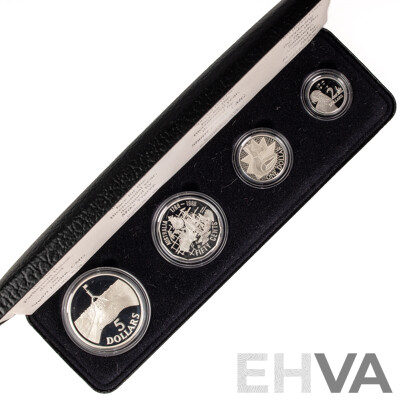 Australian RAM 1988 Four Silver Proof Coin Set, Masterpieces in Silver .925