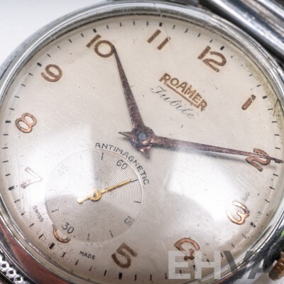 Vintage Rare WW2 Era Swiss Oversize 37mm Men's Mechanical Watch 