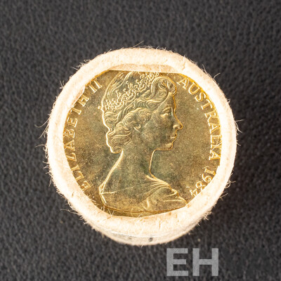 Australian RAM 1984 UNC One Dollar Coin Roll, First Year Issue