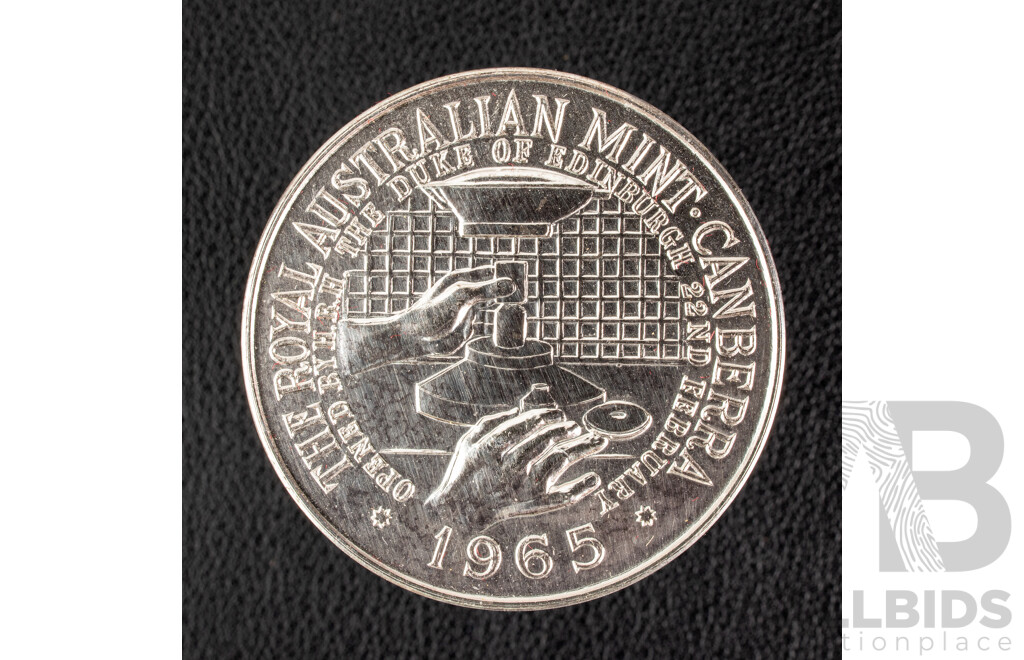 Rare Australian 1965/66 Royal Australian Mint Decimal Currency Silver Commemorative Medal .925