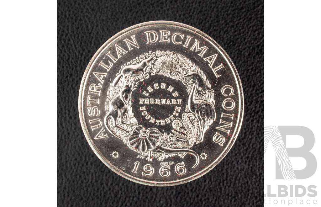Rare Australian 1965/66 Royal Australian Mint Decimal Currency Silver Commemorative Medal .925