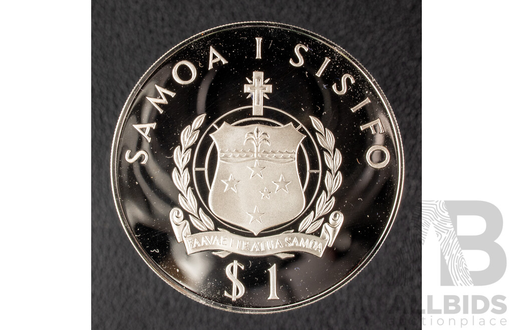 Western Samoa 1978 Silver Proof One Tala Coin, Kingsford Smith Pacific Flight 1928-1978