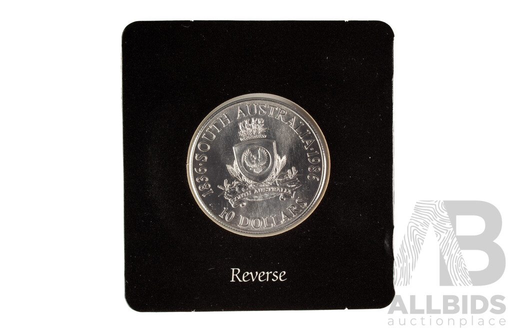 Australian RAM 1986 Silver Ten Dollar Coin, State Series South Australia .925