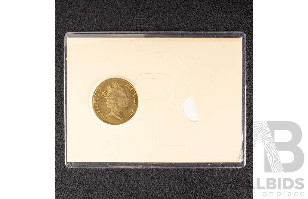 Five Australian RAM 1990 Five Dollar Coins, ANZAC 75th Anniversary