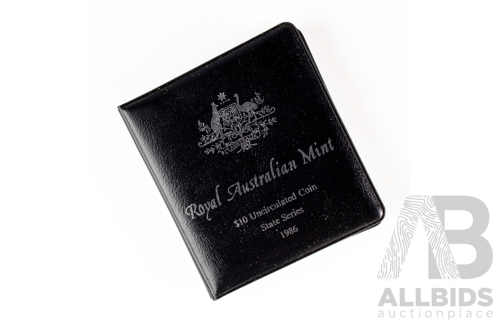 Australian 1986 Silver Ten Dollar Coin, State Series South Australia .925