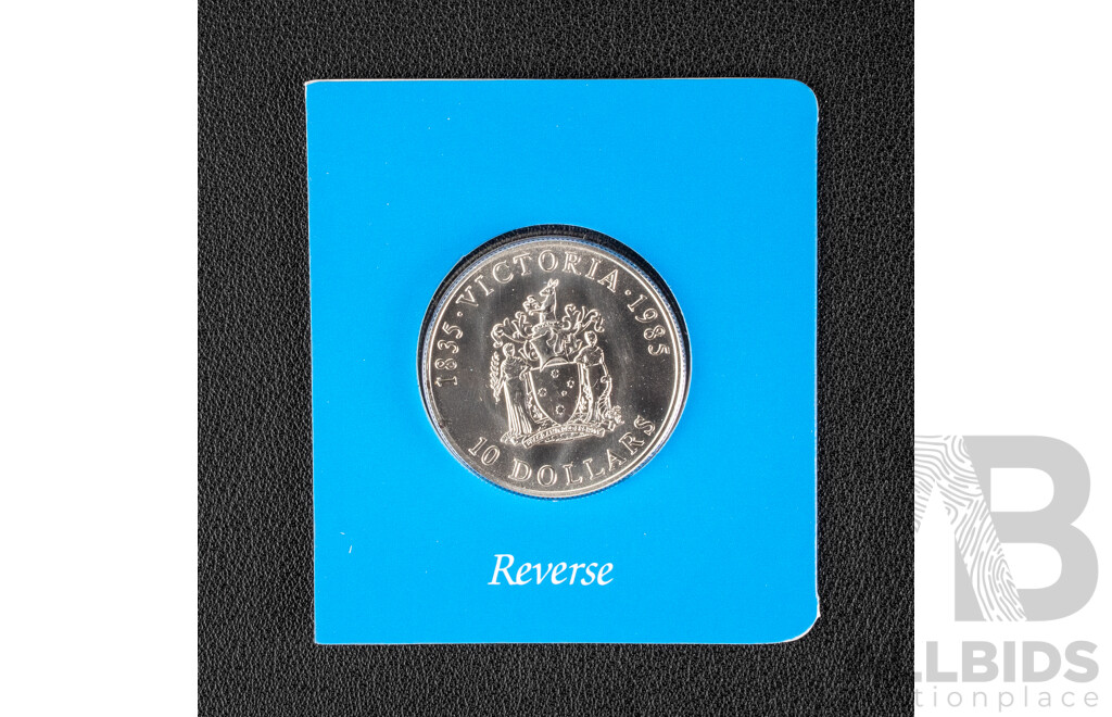 Australian RAM 1985 Silver Ten Dollar Coin, State Series, Victoria .925