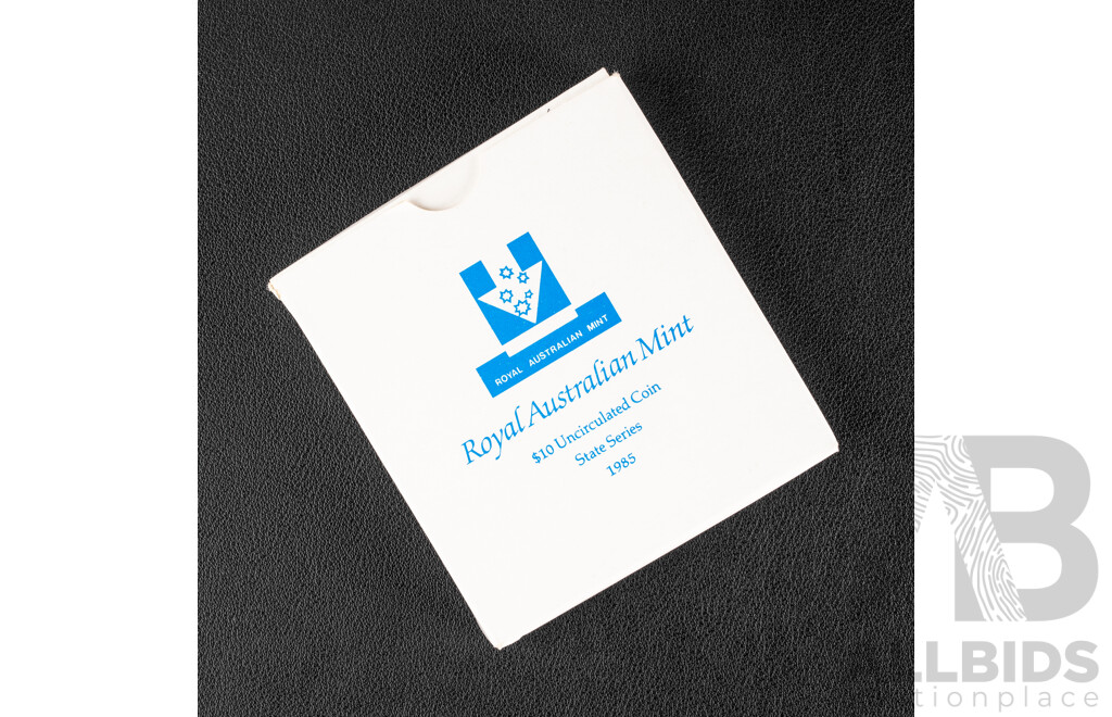 Australian RAM 1985 Silver Ten Dollar Coin, State Series, Victoria .925