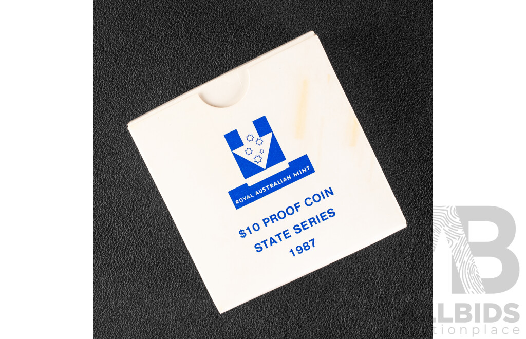 Australian 1987 Silver Proof Ten Dollar Coin, State Series New South Wales .925