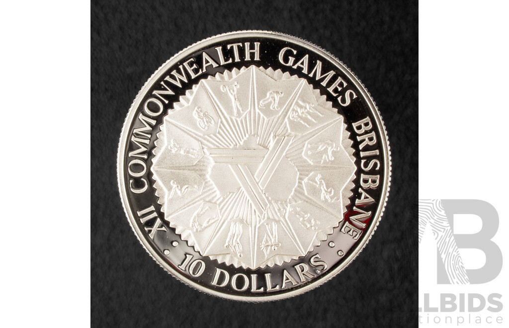 Australian RAM 1982 Silver Proof Ten Dollar Coin, Commonwealth Games .925