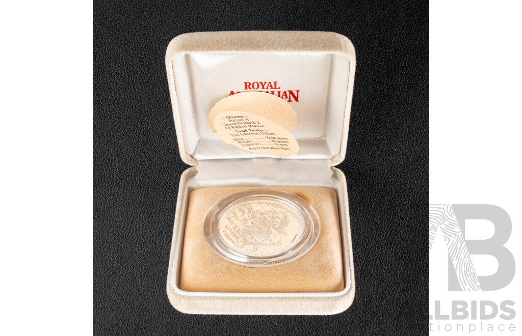 Australian RAM 1989 Silver Proof Ten Dollar Coin, State Series Queensland .925