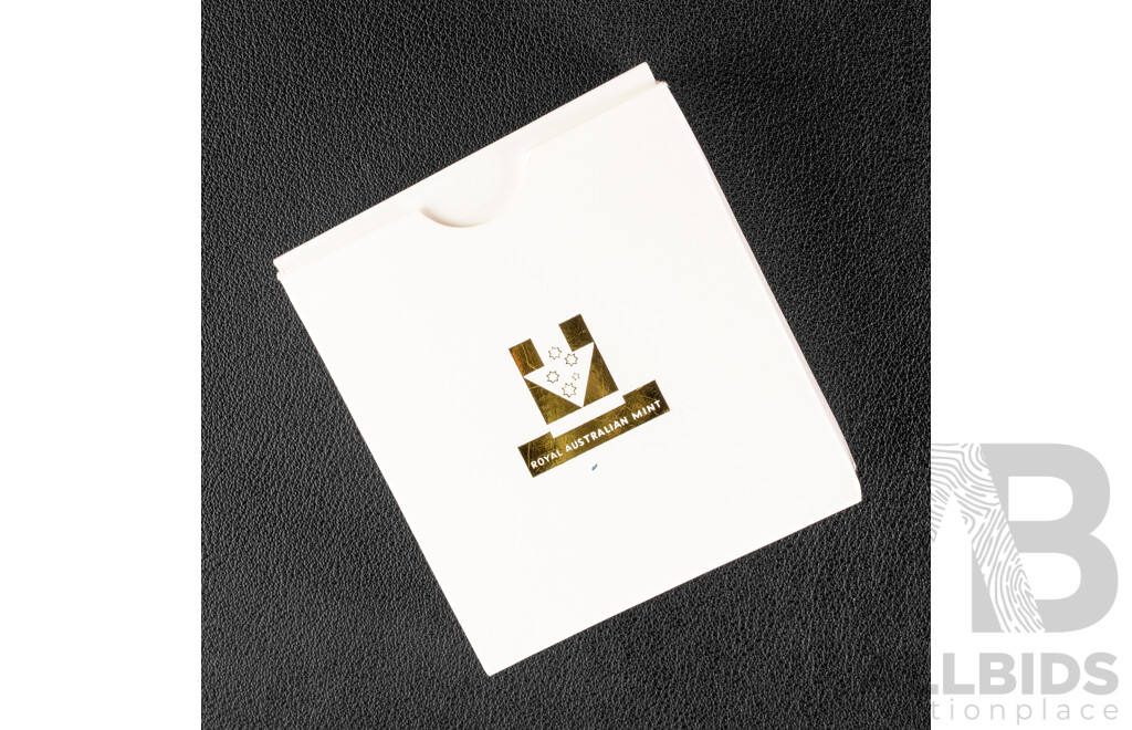 Australian RAM 1984 Proof One Dollar Coin, First Year Issue with 1989/90 UNC One and Two Cent Farewell Pair