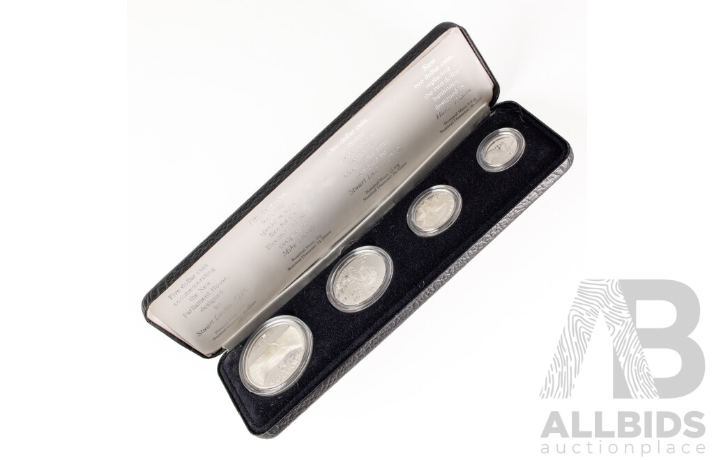 Australian RAM 1988 Four Silver Proof Coin Set, Masterpieces in Silver .925