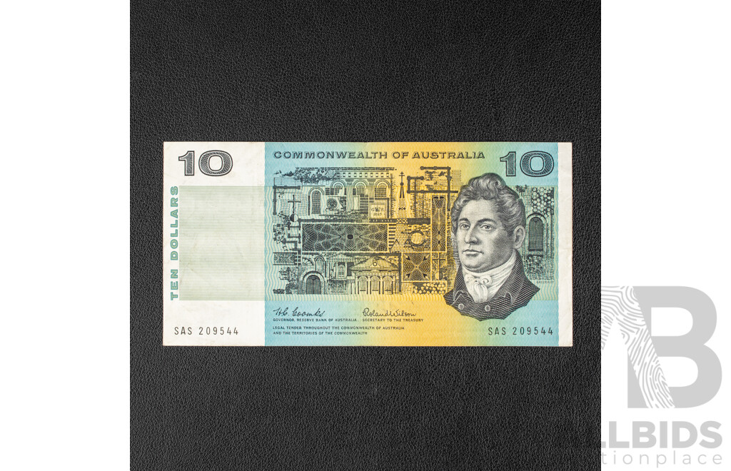 Australian 1966 Ten Dollar Note, Coombs/Wilson R301 SAS 209544