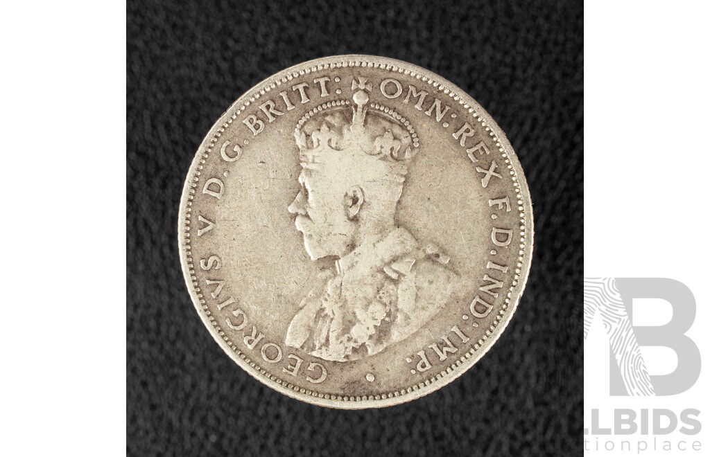 Australian 1933 KGV Silver Florin .925
