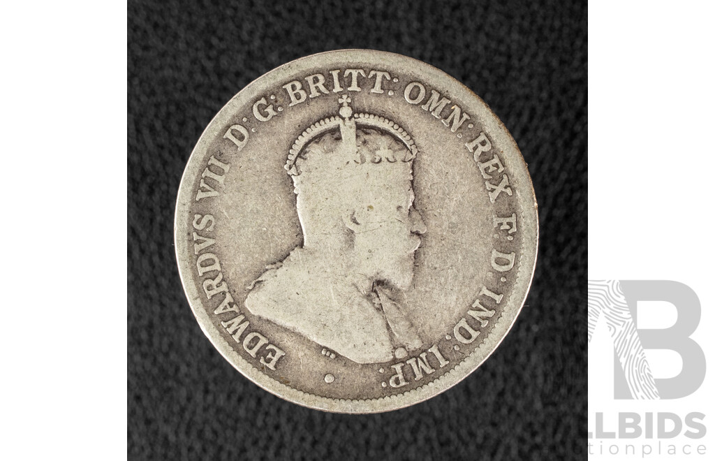 Australian 1910 KEVII Silver Florin .925